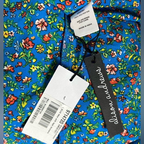 ALISON ANDREWS Floral Ruffle Wrap Dress/size L - Picture 8 of 10